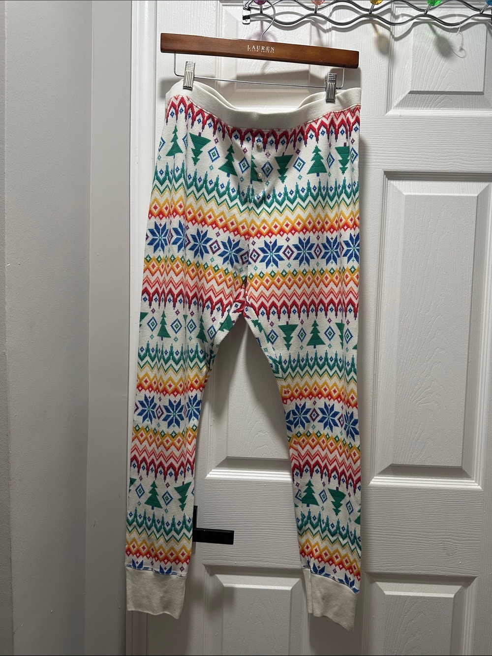 Cozy Fair Isle Knit Pajama Pants - Multicolor
